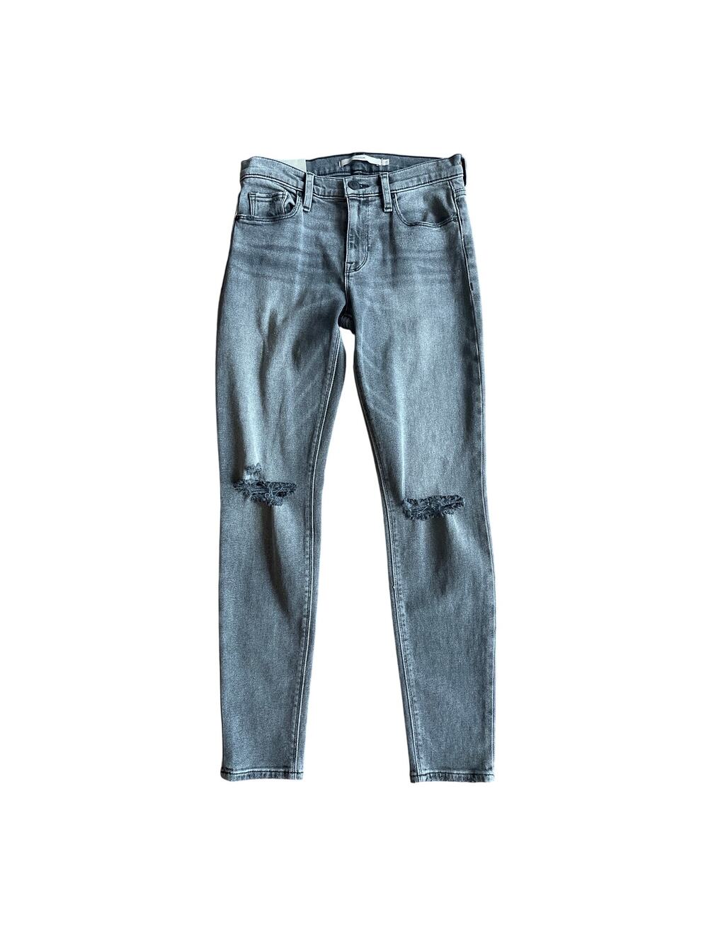NWT Women's size 27 Hudson Nico Midrise Super Skinny Ankle Jeans in Stone Gray